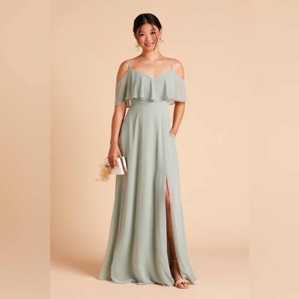 NWT Birdy Grey Sage Chiffon Jane Dress - XS